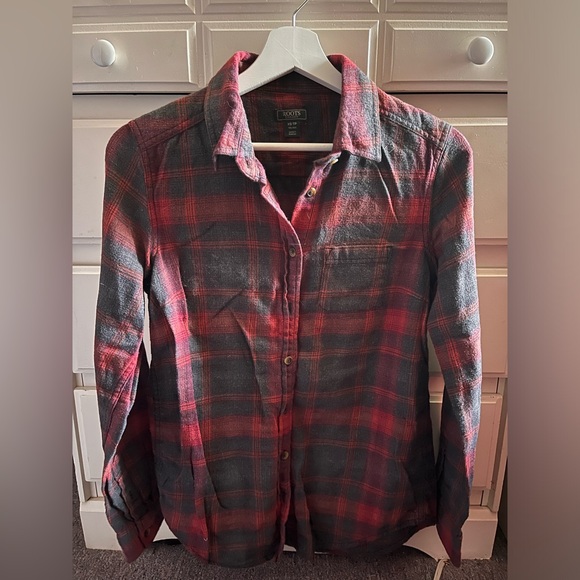 Roots Red & Grey Flannel Size XS - Picture 1 of 2
